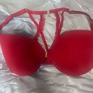 Victoria's Secret Red Lace-Strap Push-Up Bra